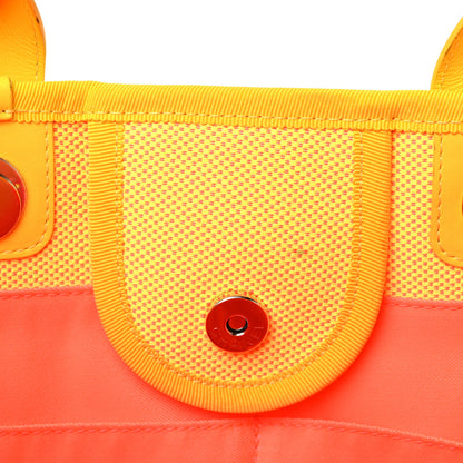 Chanel Mixed Fibers Calfskin Deauville Medium Tote Yellow Orange 13 of 17