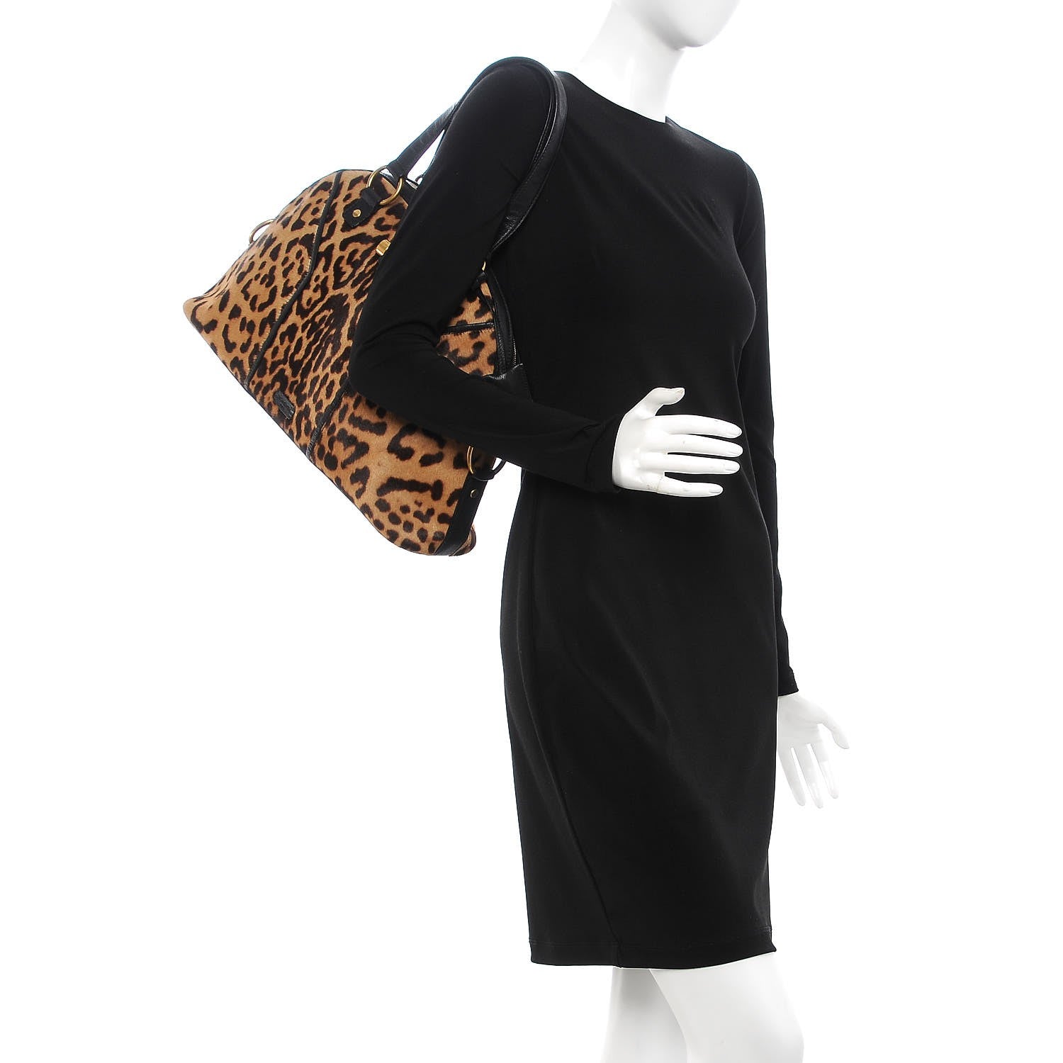 Saint Laurent Calf Hair Printed Large Muse Leopard 2 of 7