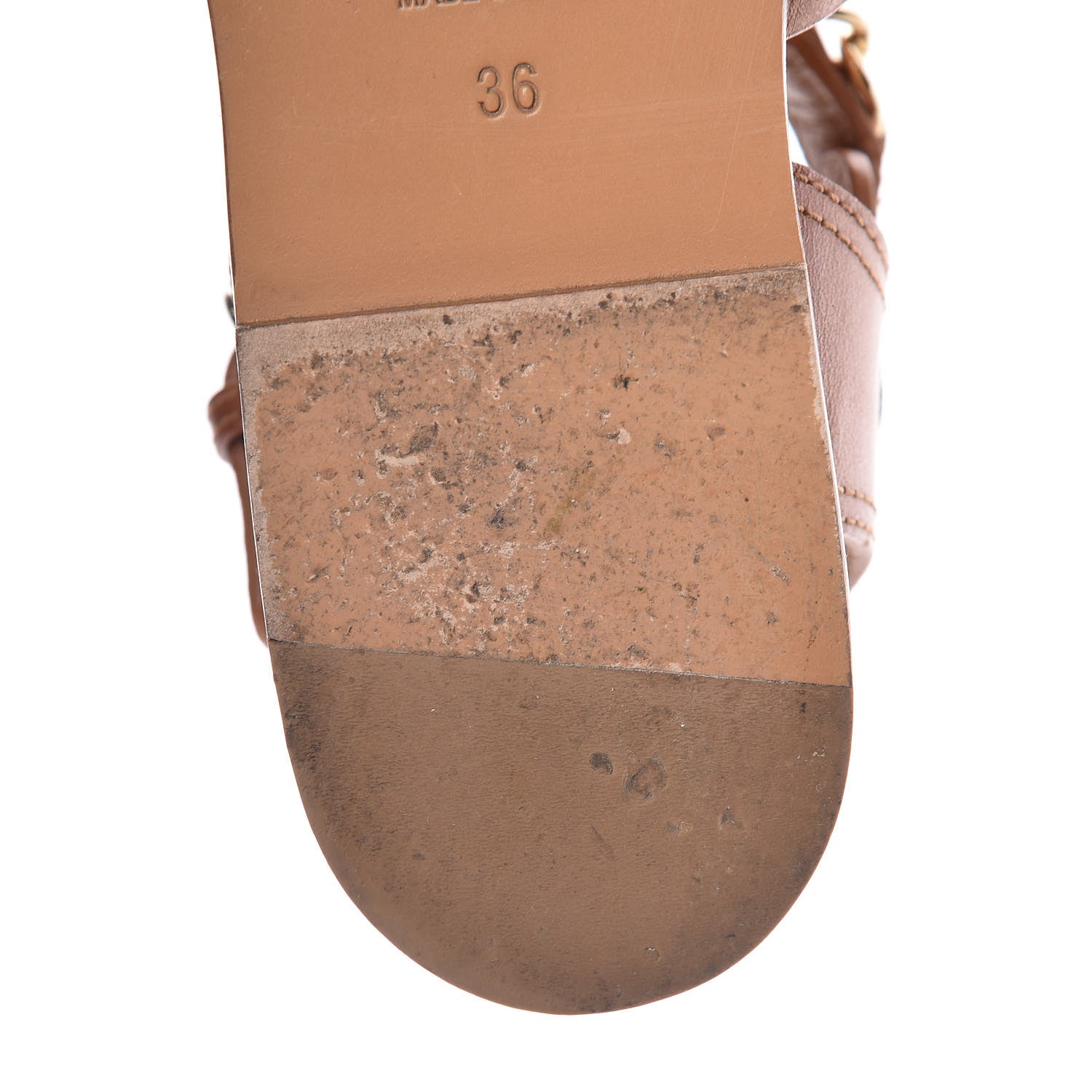 Chanel Calfskin Fantasy Chain Flat Sandals 36 Beige 11 of 14