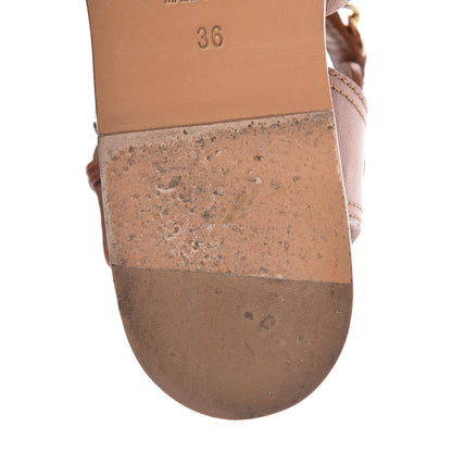 Chanel Calfskin Fantasy Chain Flat Sandals 36 Beige 11 of 14
