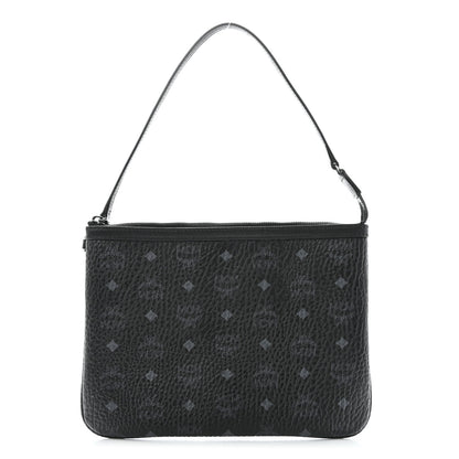MCM Visetos Liz Shopper Tote Pouch Black 1 of 7