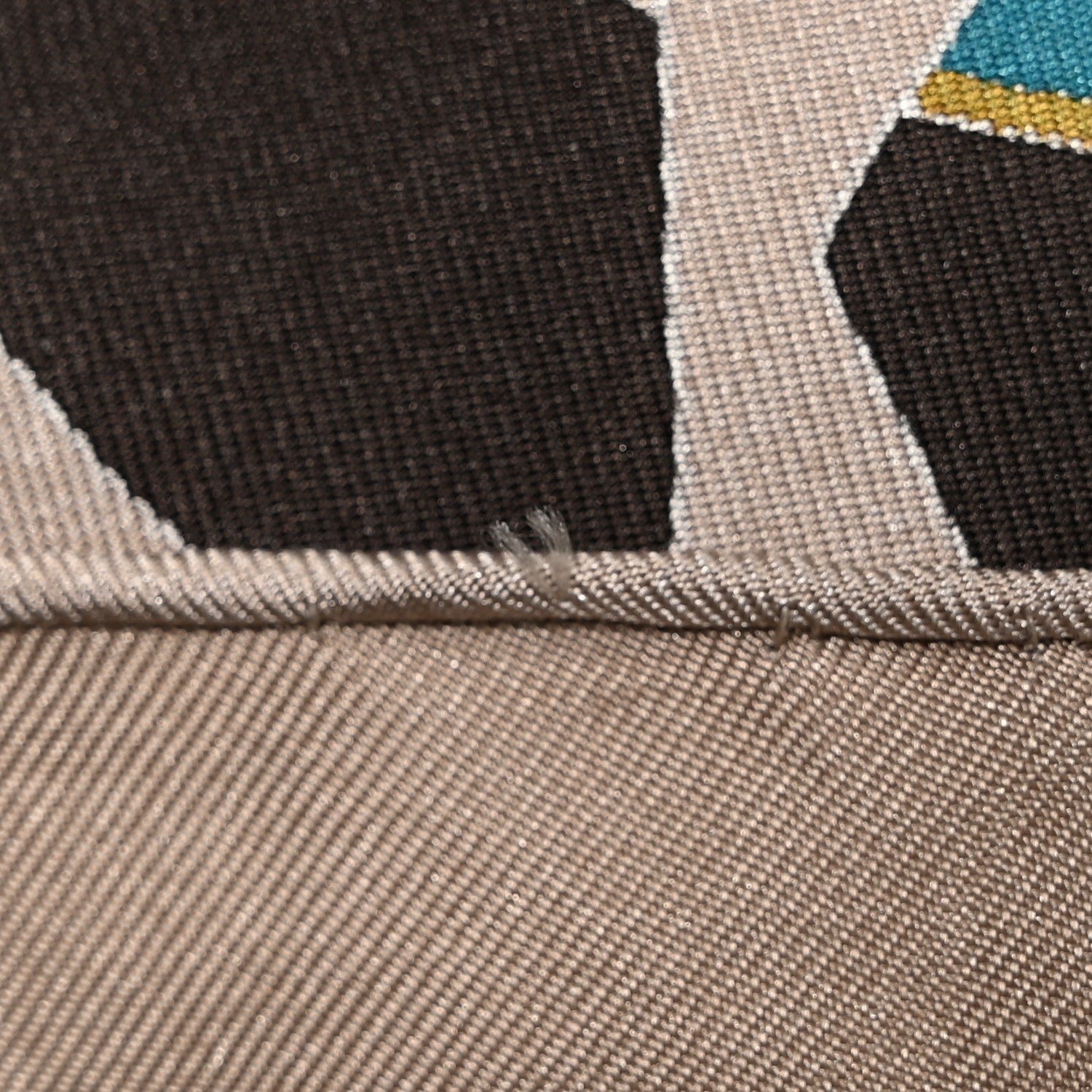 Hermes Silk Tout En Carre Shawl 140 Beige Blue Multicolor 7 of 8