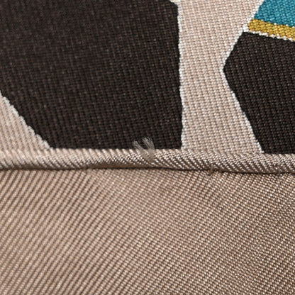 Hermes Silk Tout En Carre Shawl 140 Beige Blue Multicolor 7 of 8