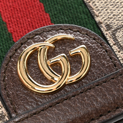 Gucci GG Supreme Monogram Web Ophidia Card Case Beige New Acero 8 of 8