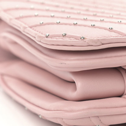 Chanel Calfskin Studded Chevron Quilted Flap Pink 11 of 13