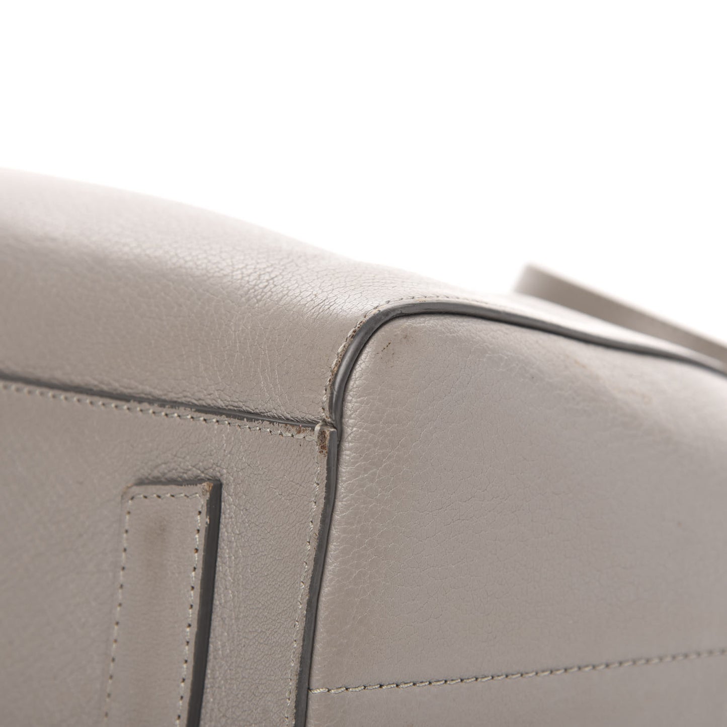 Sugar Goatskin Small Antigona Pearl Grey