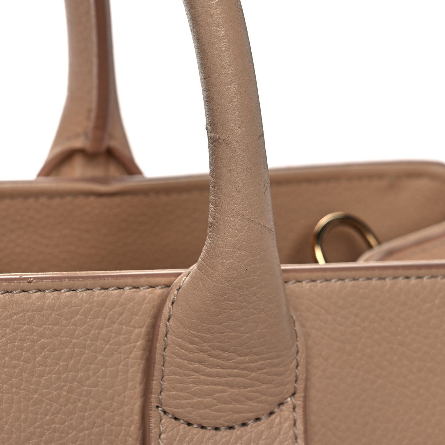 Grained Calfskin Medium Neo Executive Shopper Tote Beige