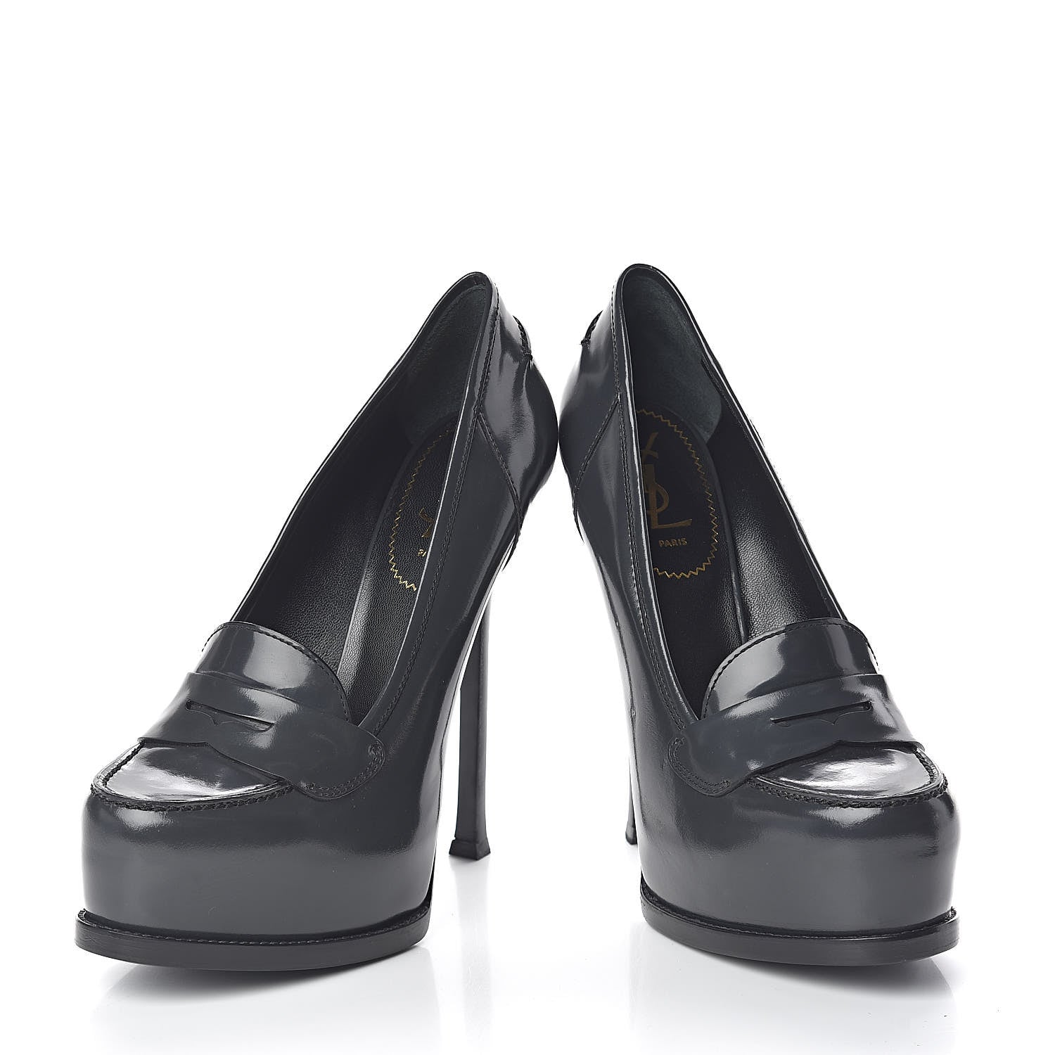 Saint Laurent Loafer-Style Tribtoo 140 Pumps 39.5 Dark Blue 6 of 9