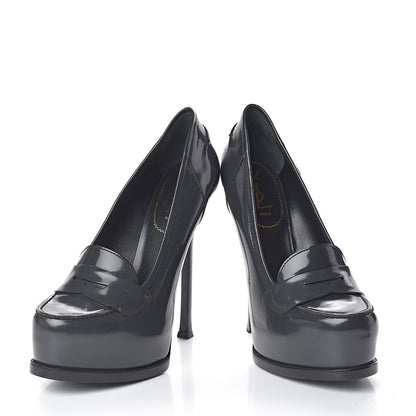 Saint Laurent Loafer-Style Tribtoo 140 Pumps 39.5 Dark Blue 6 of 9