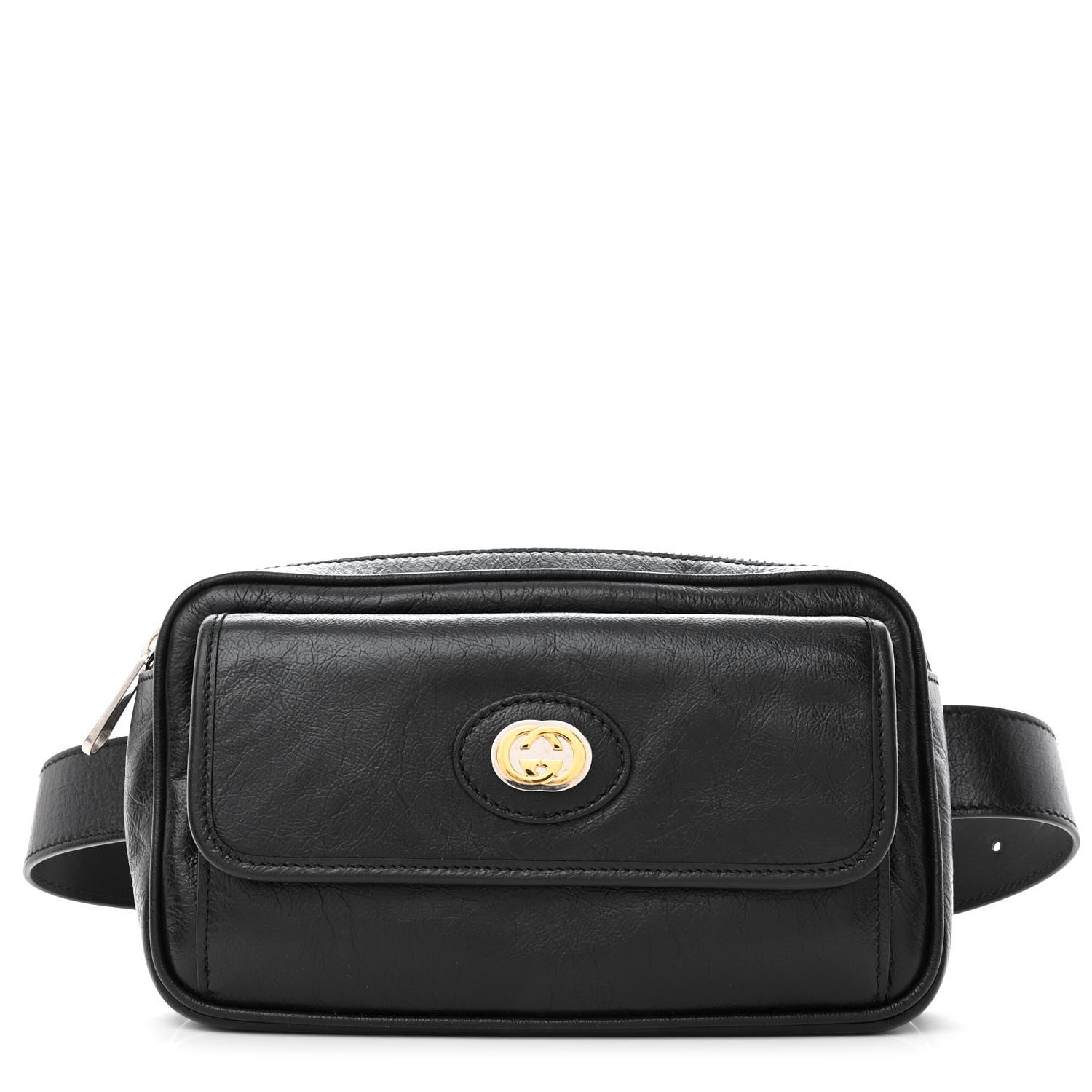 Gucci Fluffy Calfskin Morpheus Belt Bag 80 32 Black 1 of 10