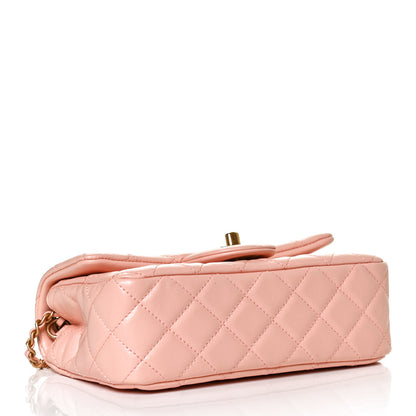 Chanel Lambskin Quilted Mini Rectangular Pearl Crush Flap Light Pink 3 of 13