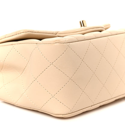 Chanel Lambskin Quilted Mini Square Flap Beige 10 of 12