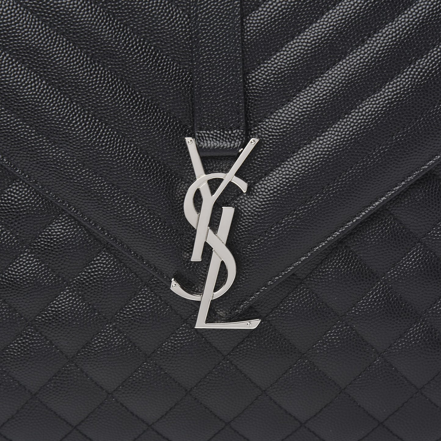 Grain De Poudre Large Tri-Quilt Monogram Satchel Black
