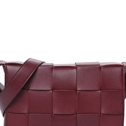 Bottega Veneta Lambskin Maxi Intrecciato Cassette Crossbody Bag Bordeaux 8 of 10