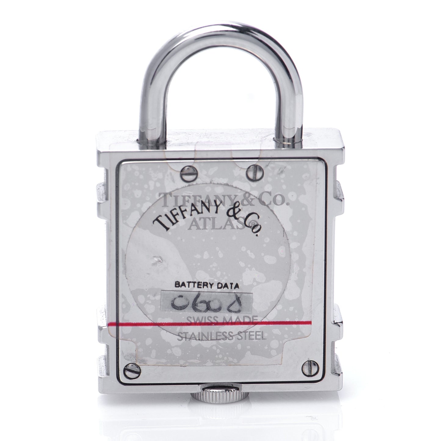 Stainless Steel 21mm Atlas Lock Charm Quartz Watch