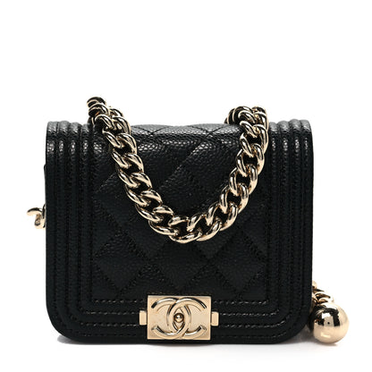 Chanel Caviar Quilted Boy Flap Waist Belt Bag Black 1 of 9
