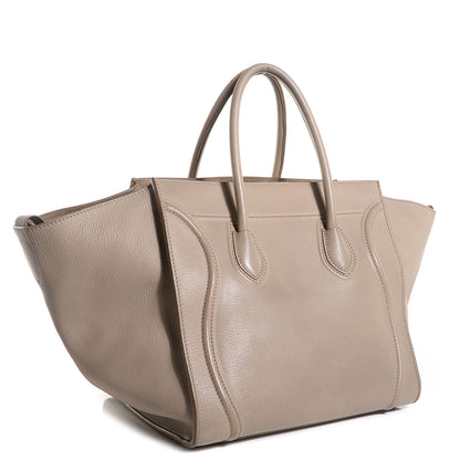 Celine Supple Calfskin Medium Phantom Luggage Beige 3 of 9