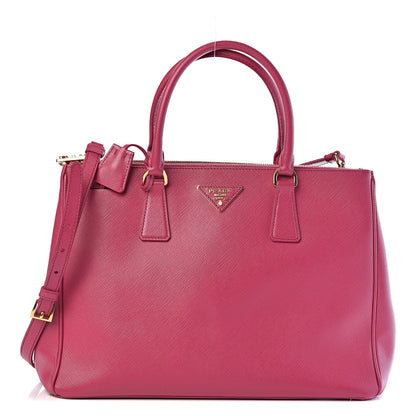 Prada Saffiano Medium Galleria Double Zip Tote Fuxia 1 of 11