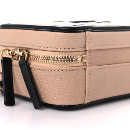 Chanel Caviar Quilted Small CC Filigree Vanity Case Beige Black 8 of 10