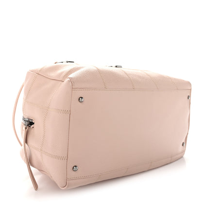 Chanel Caviar Square Stitched Bowler Pink 4 of 11
