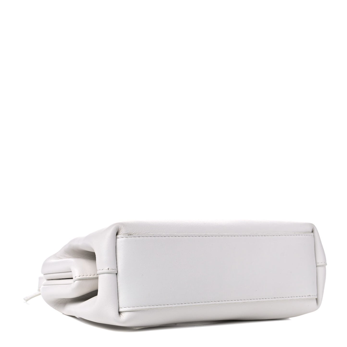 Calfskin Small The Point Triangle Bag Chalk