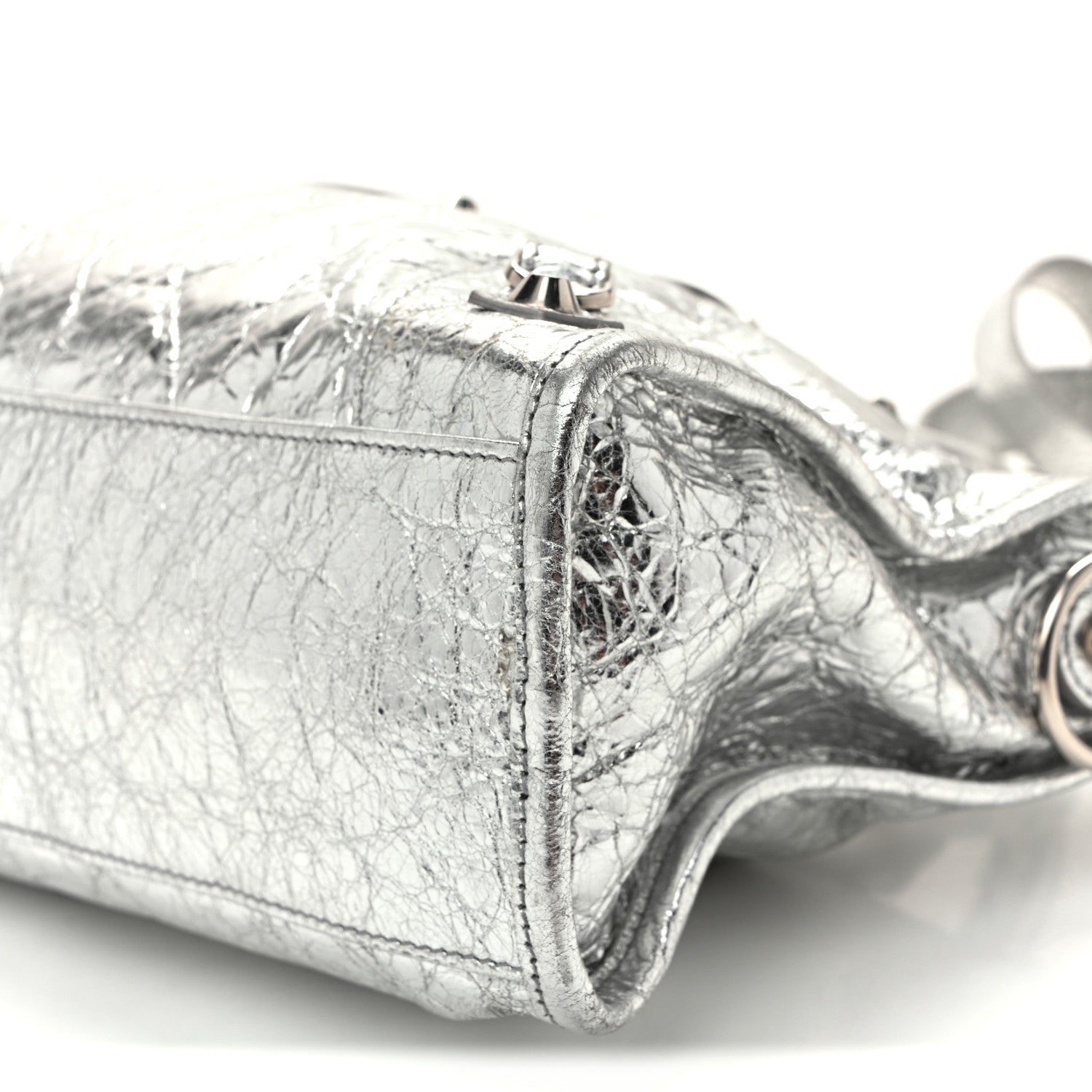 Balenciaga Metallic Agneau Silver Hardware Small Le City Silver 10 of 10