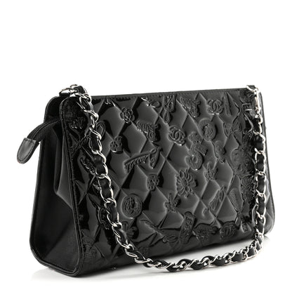 Chanel Patent Calfskin Lucky Symbols Pochette Black 3 of 10