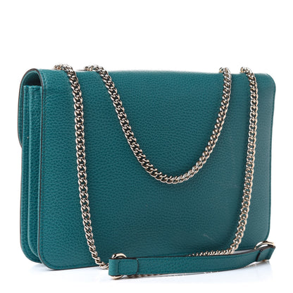 Gucci Dollar Calfskin Interlocking G Shoulder Bag Deep Cobalt 4 of 14