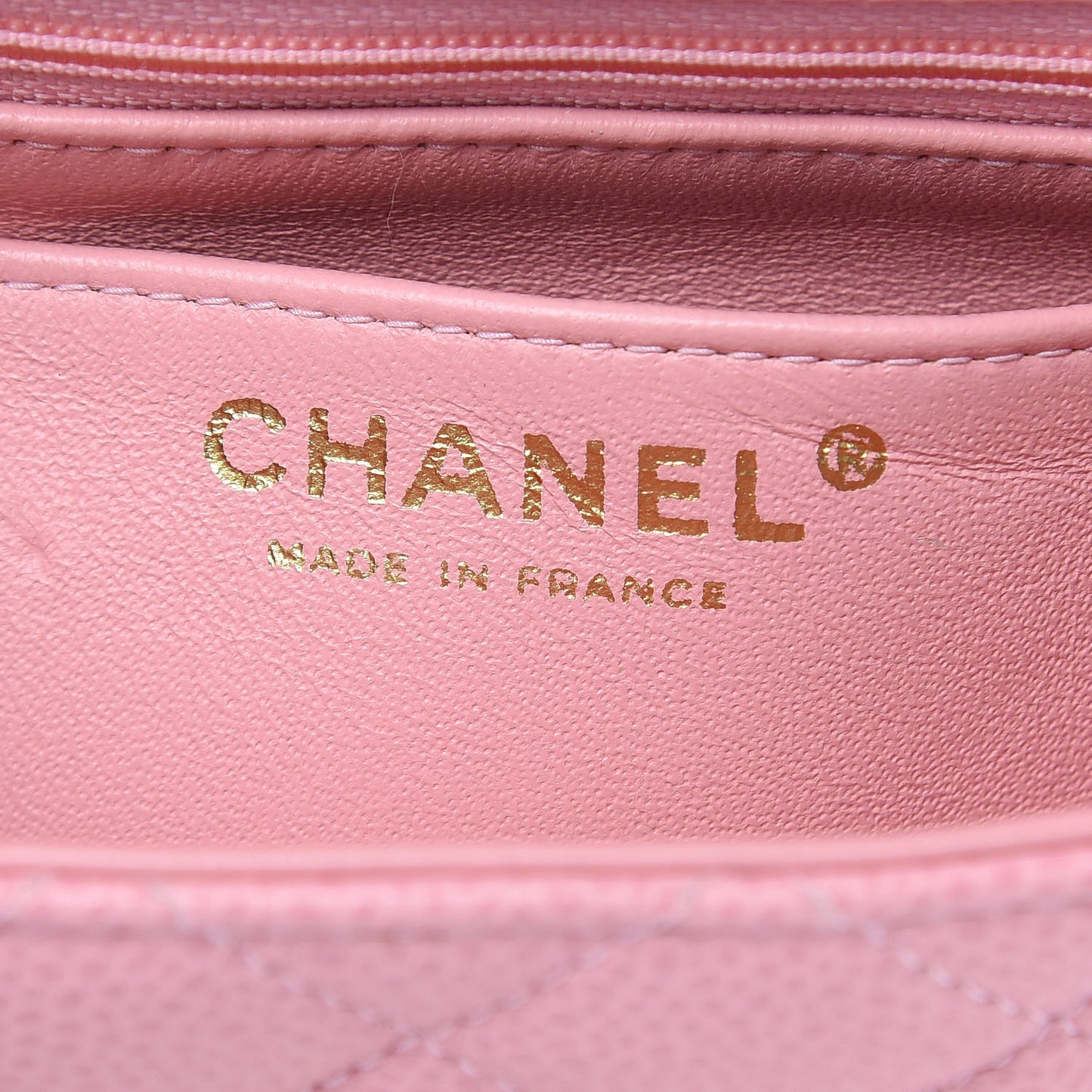 Caviar Quilted Mini Square Flap Pink