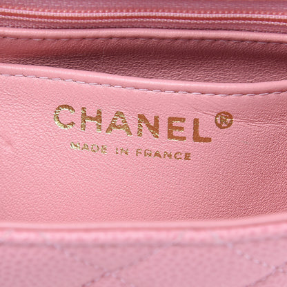 Chanel Caviar Quilted Mini Square Flap Pink 6 of 10