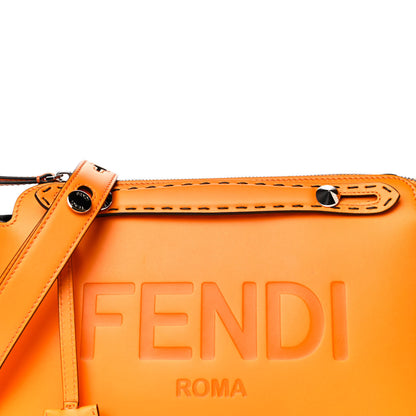 Fendi Vitello King Logo Embossed Medium By The Way Boston Bag Clementine 9 of 13