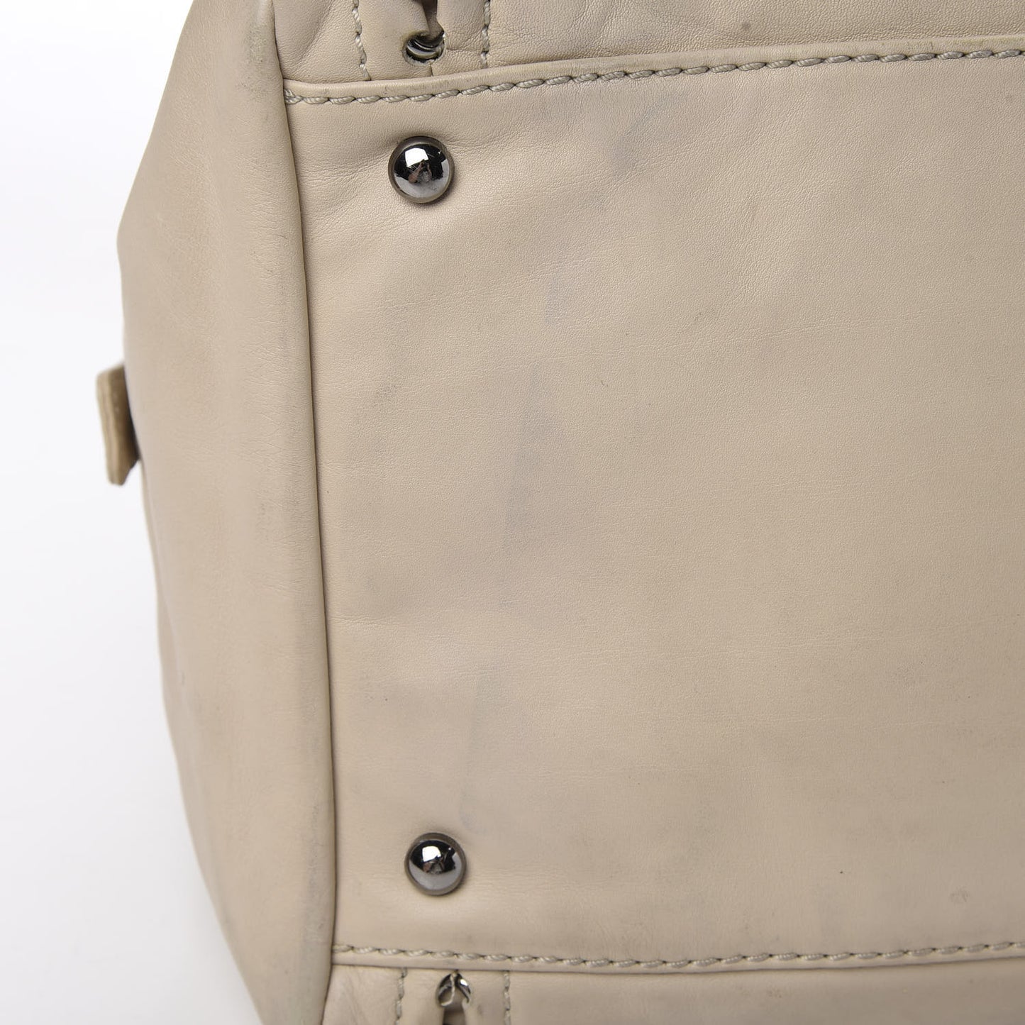 Smooth Calfskin Large Luxe Ligne Bowler Light Beige