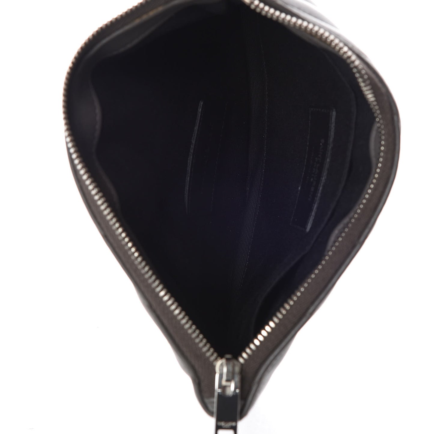 Calfskin Matelasse Chevron Monogram Pouch Earth