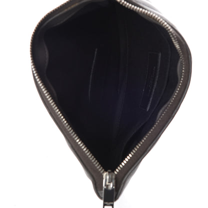 Saint Laurent Calfskin Matelasse Chevron Monogram Pouch Earth 7 of 10