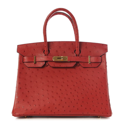 Hermes Ostrich Birkin 30 Rouge Vif 1 of 30