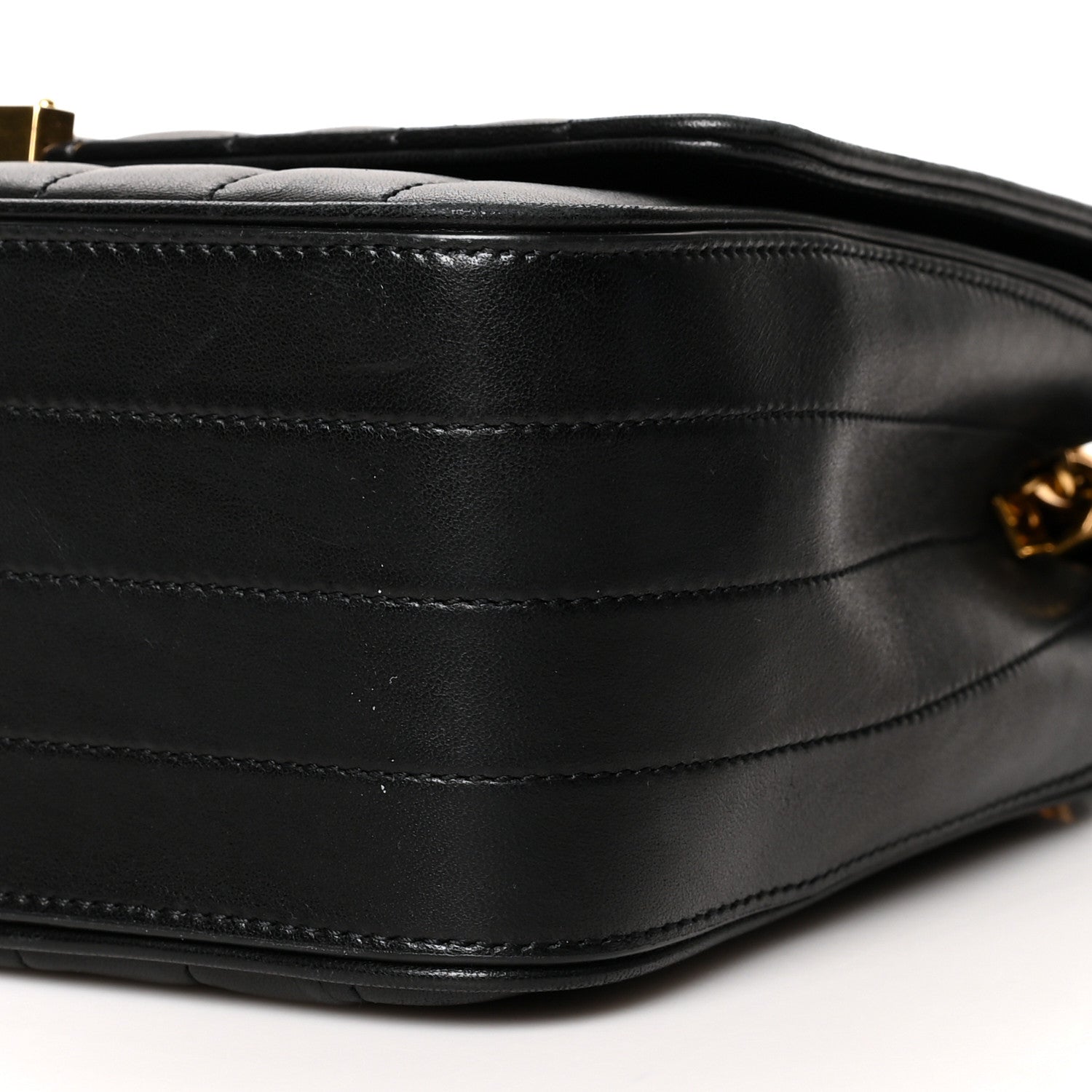 Saint Laurent Lambskin Matelasse Monogram Large Vicky Chain Bag Black 10 of 11