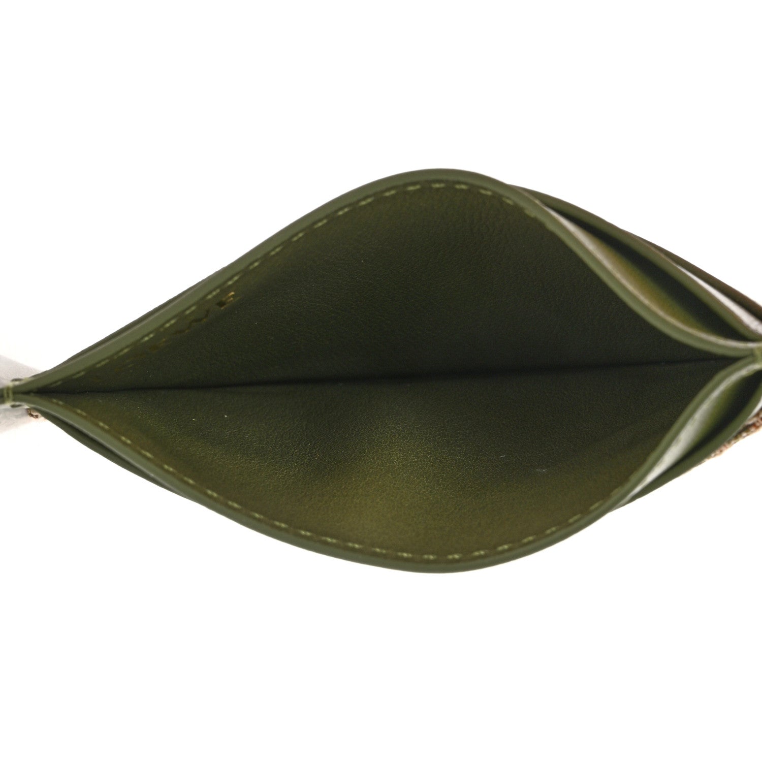 Loewe Calfskin Jacquard Anagram Cardholder Avocado Green 5 of 9