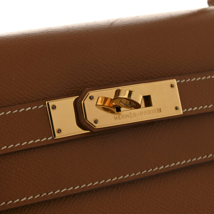 Hermes Courchevel Kelly Sellier 32 Gold 12 of 16