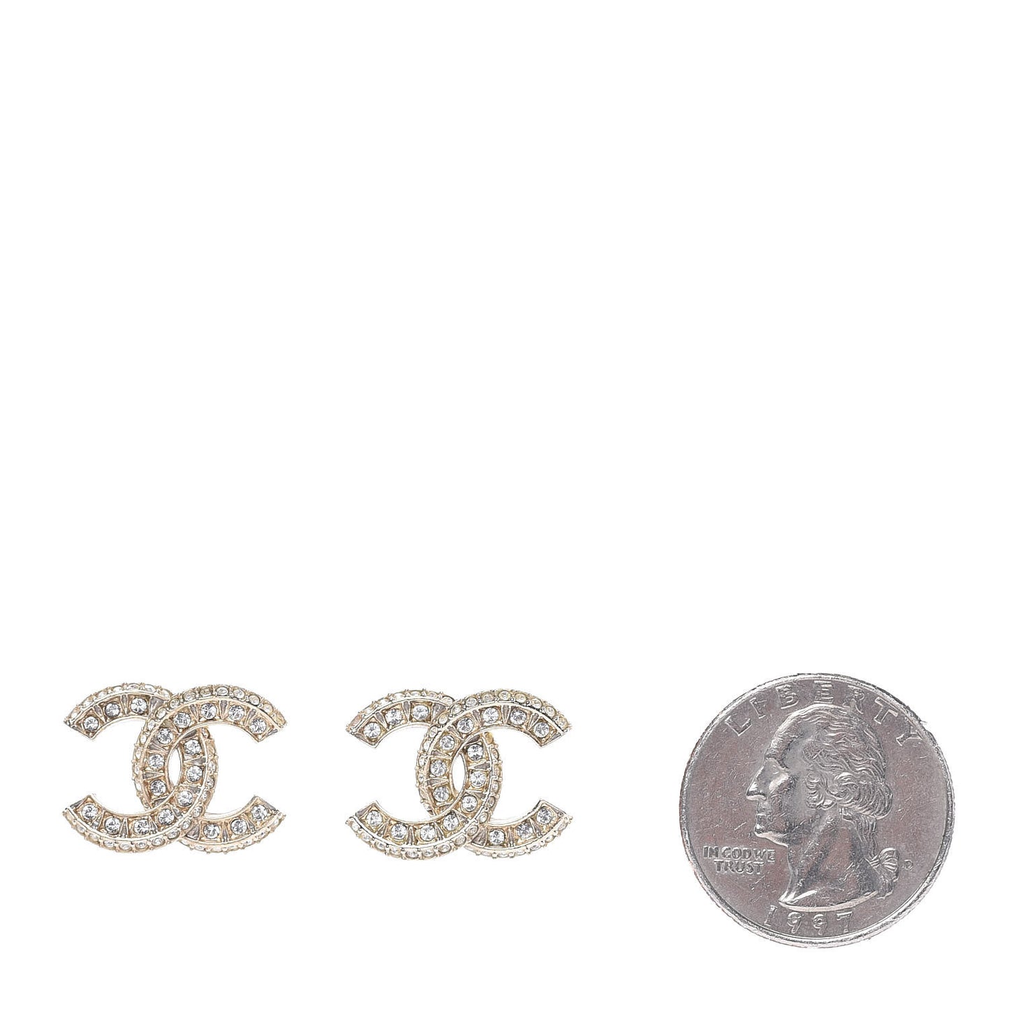 Crystal CC Earrings Gold