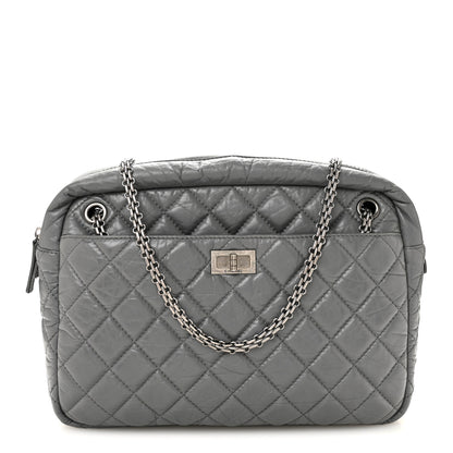 Chanel Aged Calfskin Quilted Large Reissue Camera Case Grey 1 of 10