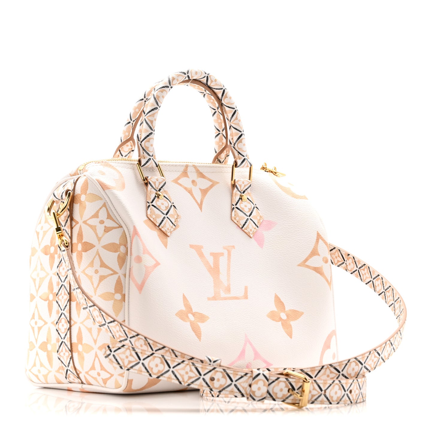 Monogram Giant By The Pool 2.0 Speedy Bandouliere 25 Beige