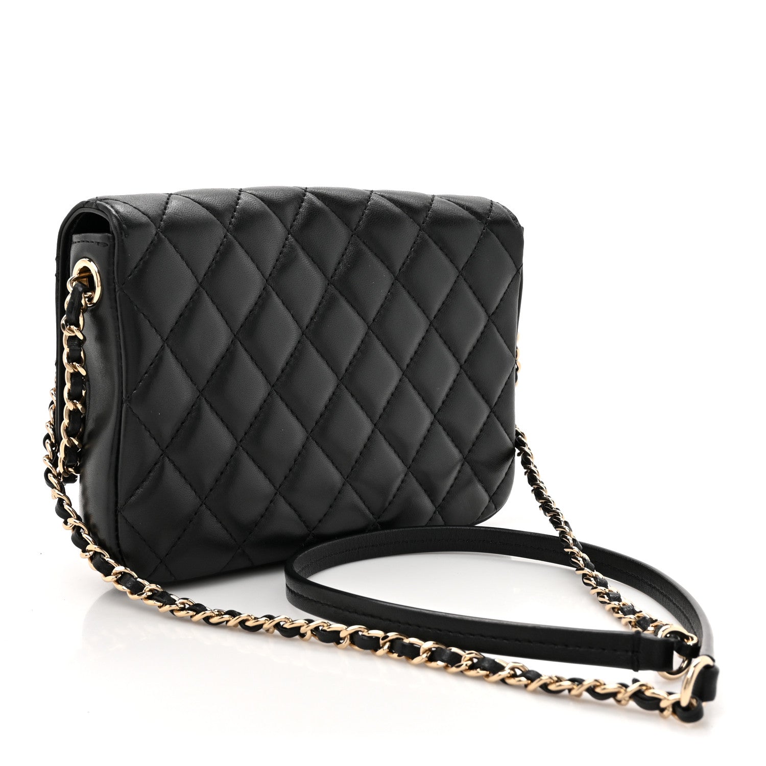 Chanel Lambskin Quilted Side Packs Black 4 of 16