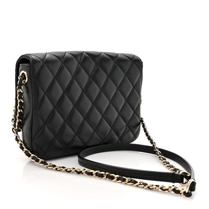 Chanel Lambskin Quilted Side Packs Black 4 of 16