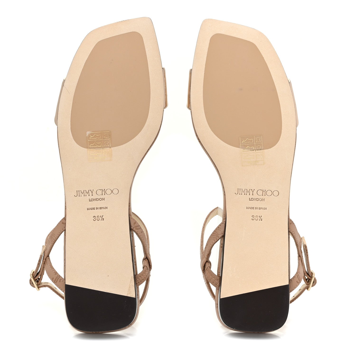 Jimmy Choo Liquid Metallic Calfskin Aadra Flats 38.5 Sunkissed Caramel 5 of 11
