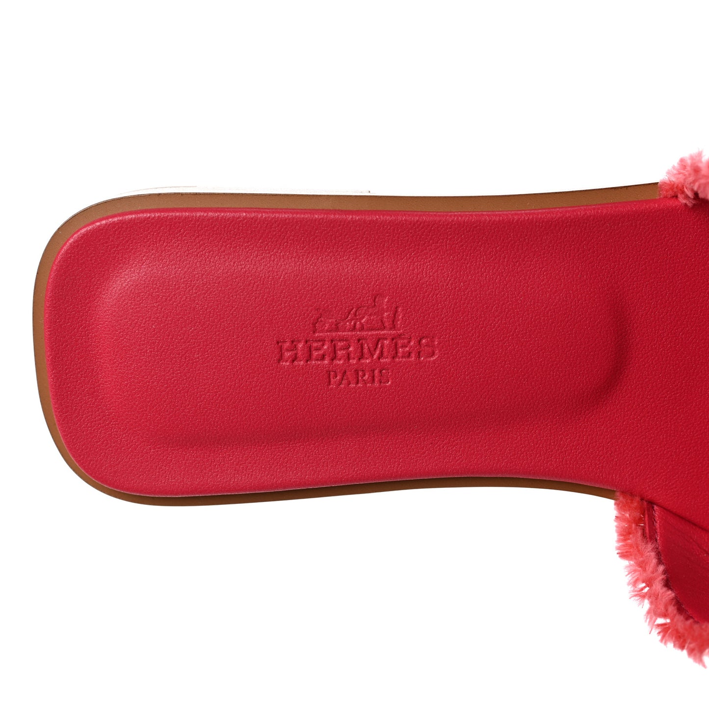 Toile H Oran Fringe Sandals 36 Framboise