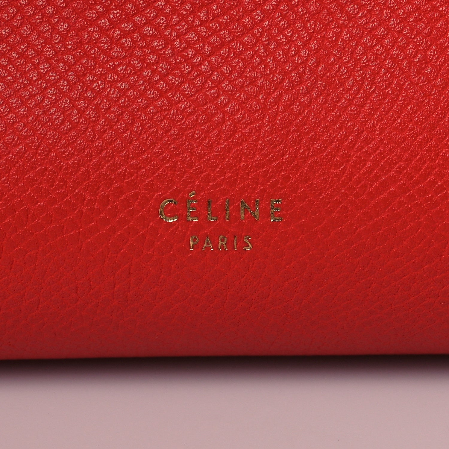 Celine Grained Calfskin Micro Belt Bag Coquelicot 6 of 11