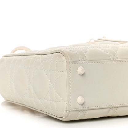 Christian Dior Ultra Matte Calfskin Cannage Mini Lady Dior White 11 of 20