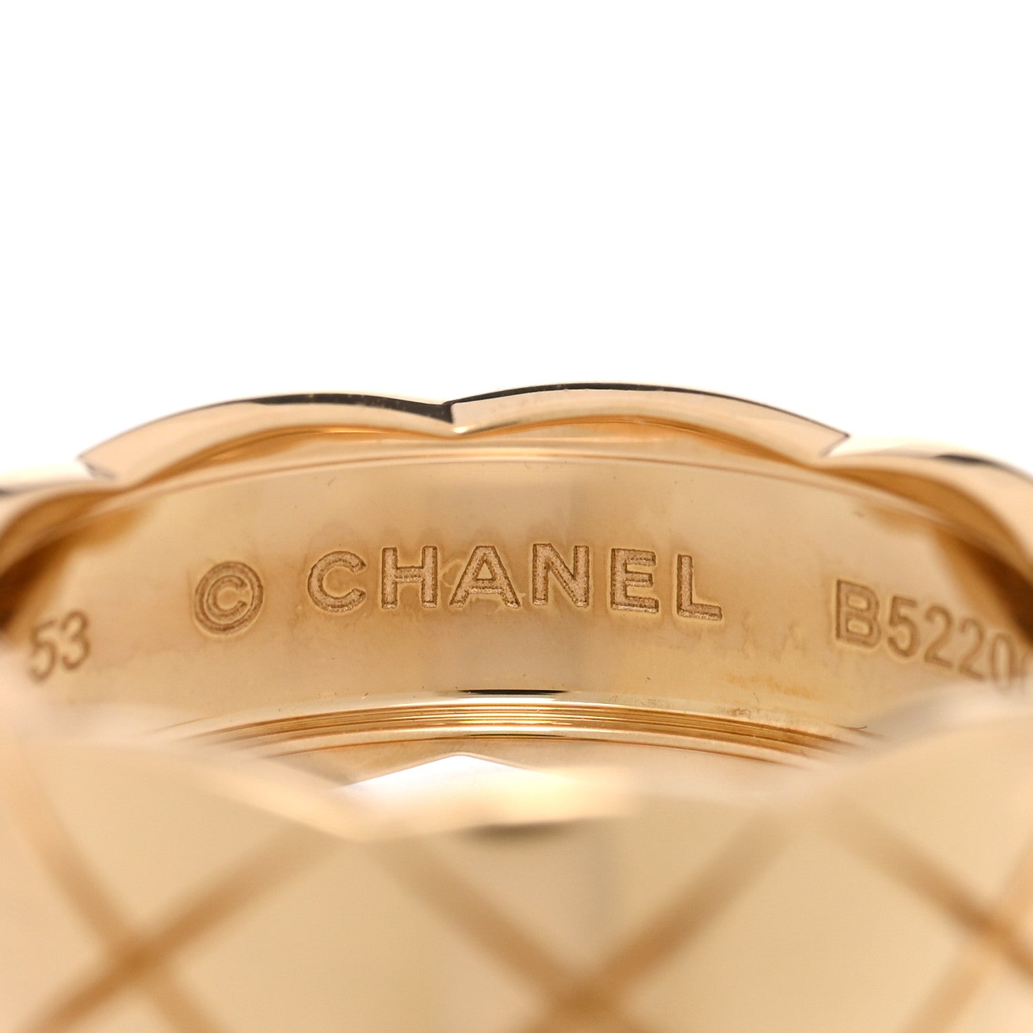 Chanel 18K Yellow Gold Small Coco Crush Ring 53 6.5 4 of 5