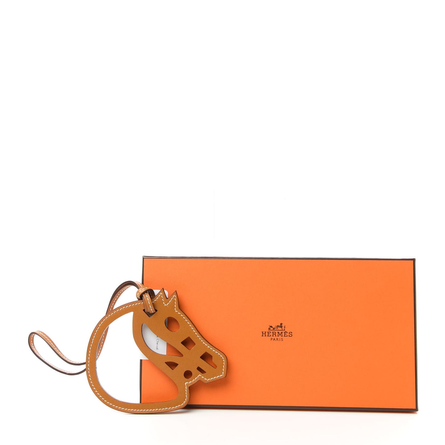 Barenia Paddock Cheval Horse Bag Charm Fauve