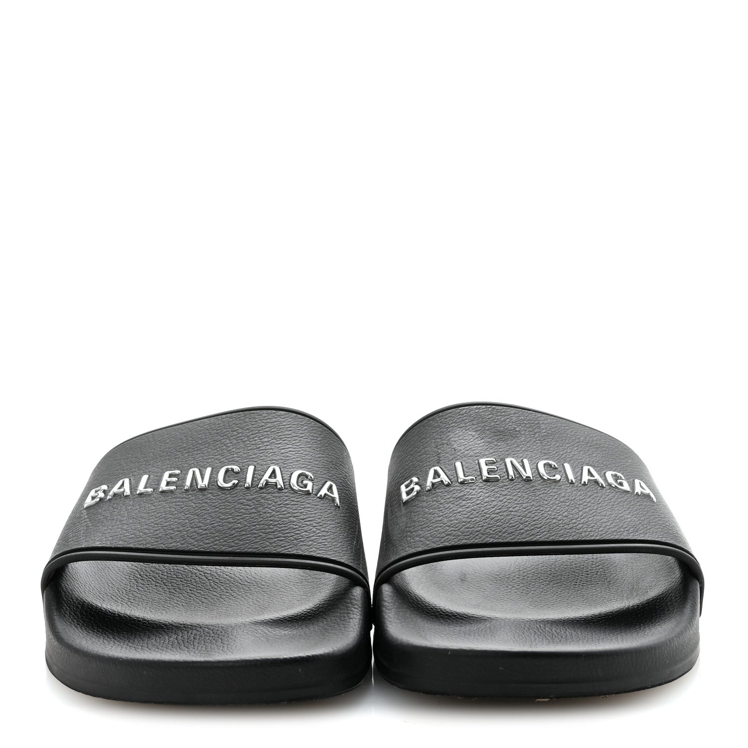 Balenciaga Rubber Logo Pool Slide Sandals 37 Black 5 of 16